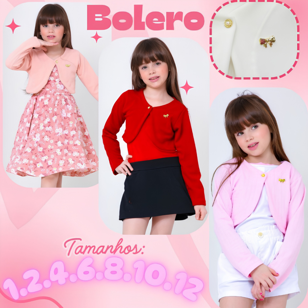 Bolero Fofo Casaco Infantil Femenino Formatura Casamento Daminha Casaquinho