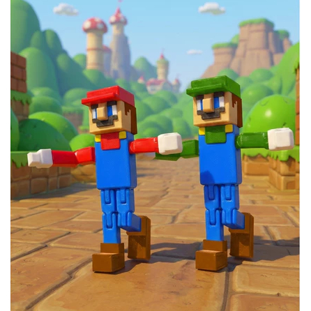 Mario e Luigi Bonecos Articulados