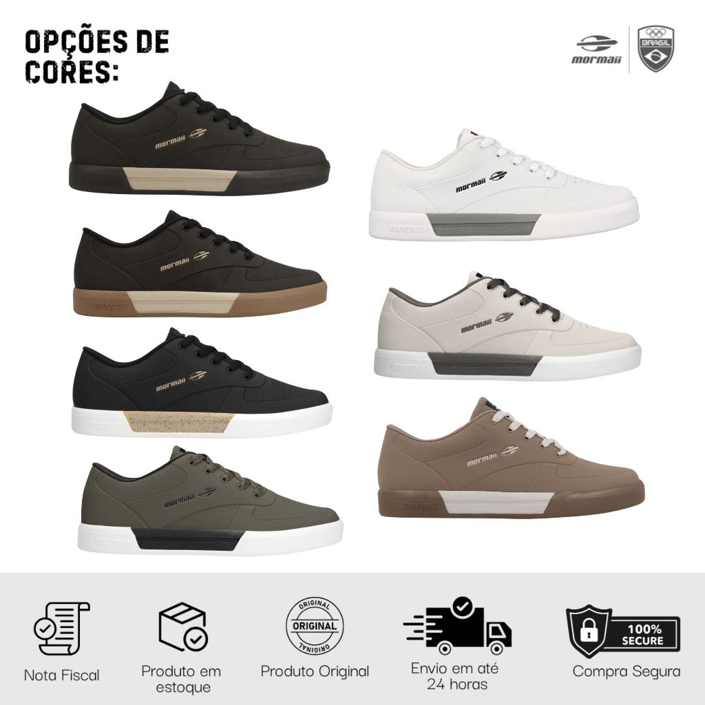 Tênis Mormaii Masculino Urban Smash Casual Confortável Leve Urbano Trabalho Skate Dia a Dia Original