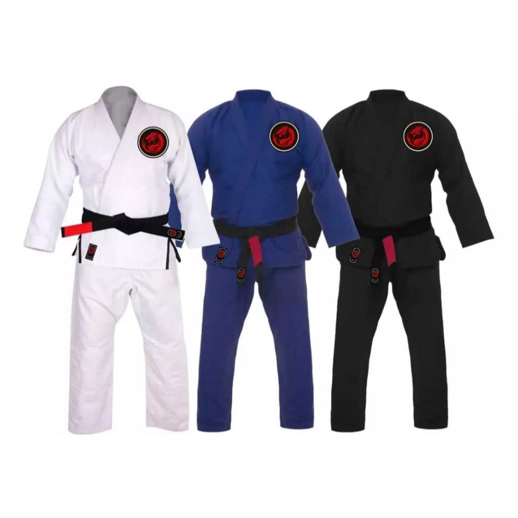 Kimomo Jiu jitsu trançado Red Dragon + Faixa Branca
