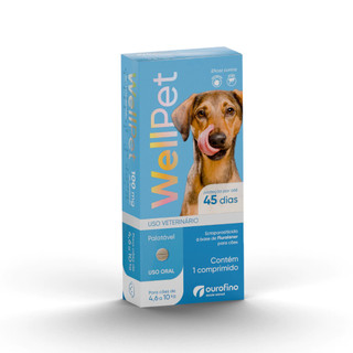 ANTIPULGAS CARRAPATOS SARNAS WELLPET PARA CAES DE 4,6 A 10KG 100MG OUROFINO