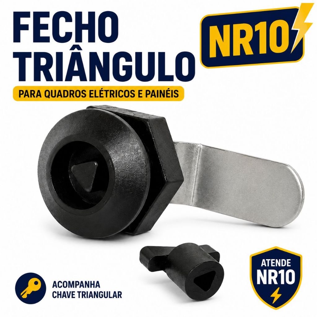 Fecho Chave Triangulo Lingueta Fechamento Quadro De Força