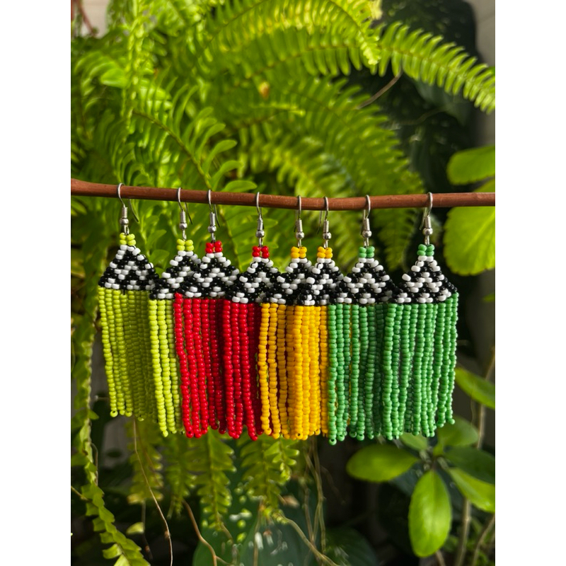 brincos de miçangas estilo indígena/brincos com franjas/brincos miçangas de vidro