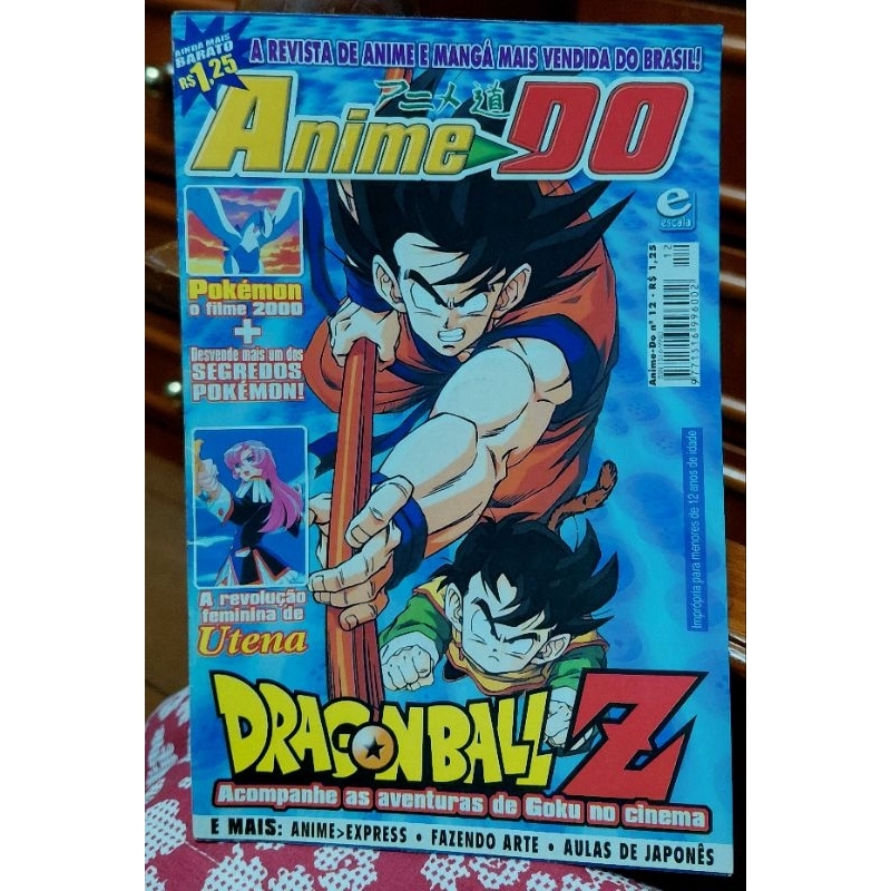 Revista Anime Do 12 Dragon Ball Z Pokemon Utena Com Cards