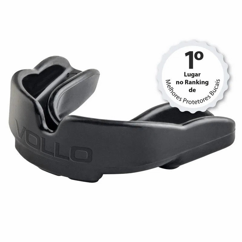 Protetor Bucal Vollo Preto Premium - Adulto e Infantil | Ideal para Jiu-Jitsu, Boxe e Muay Thai mma(envio em 12 horas)