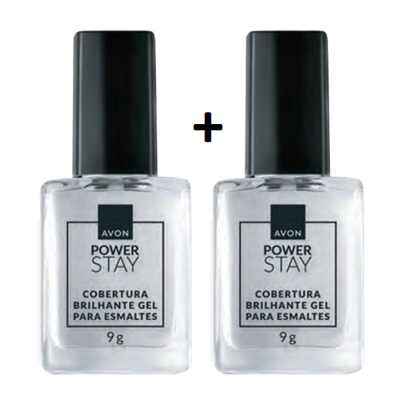 Cobertura Brilhante Gel para Esmalte 2 UNIDADES Power Stay - Avon 9g