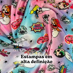 Tecido Suede Infantil Estampado para Pijama – Macio, Confortável e Cores Vivas – Várias Estampas