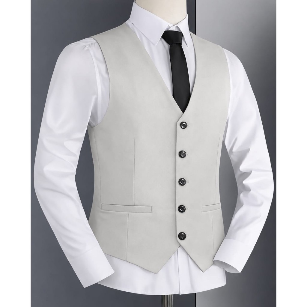 Colete social para Homen, corte justo, modelo discreto e versátil para todas as ocasiões  (Inclu apenas um colete)