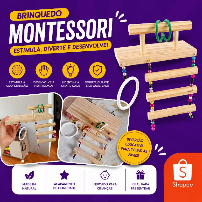 Plataforma com brinquedo para pássaros