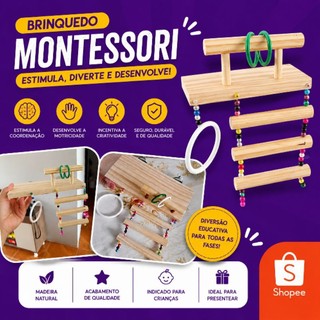Plataforma com brinquedo para pássaros