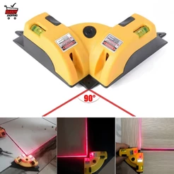 Nível A Laser Verde 2 Linhas Autonivelante Esquadro Prumo 16m Profissional Luatek LV-05