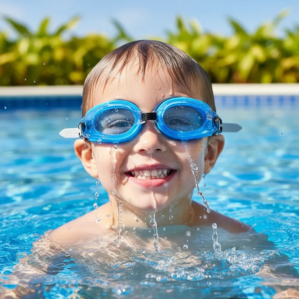 Óculos de Natação Infantil Summer SM-8003 + Tapa Ouvido e Tapa Nariz com Proteção UV e Antiembaçante — imagem 2 de 2