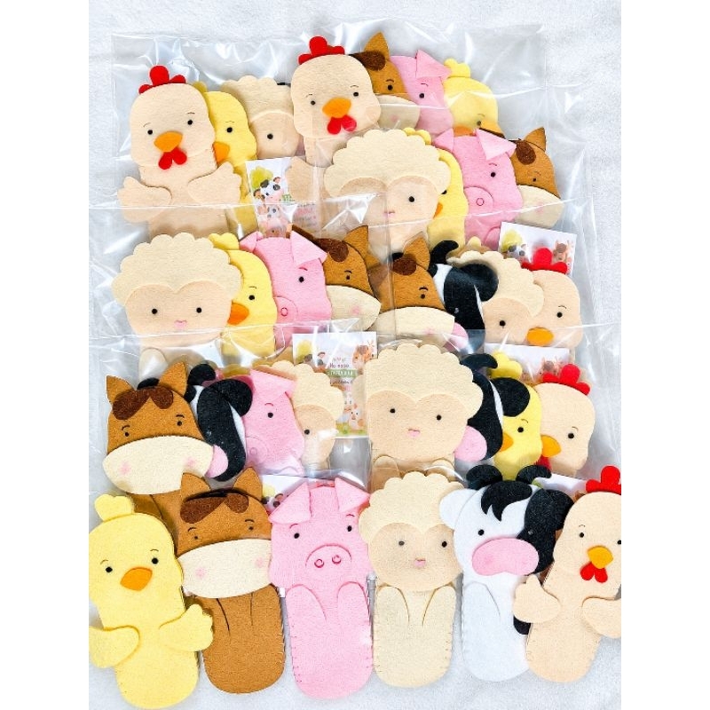 kit 10 Dedoches Fazendinha com 4 unidades, Lembrancinha Aniversário