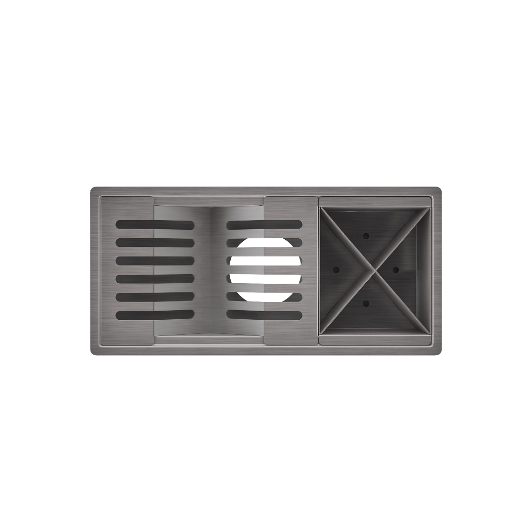 Calha Canal Organizador Gourmet Úmida Escorredor Inox 37,5 X18 - Tubrax · foto 2