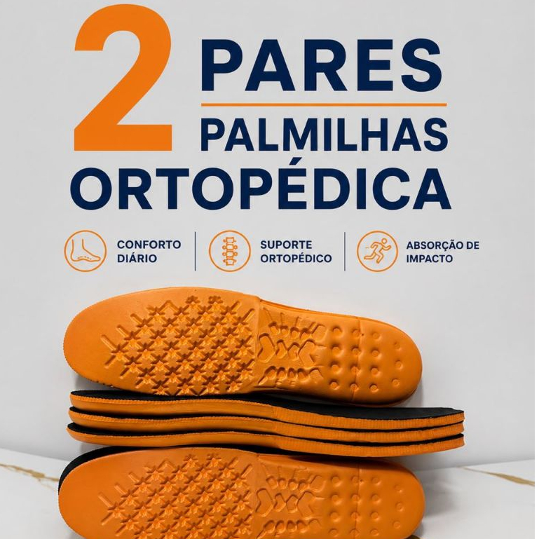 Kit 2 Pares Palmilha Ortopédica Em Gel Macia Anatômica Confortável Anti Impacto Ideal Para Botinas Coturno Tênis