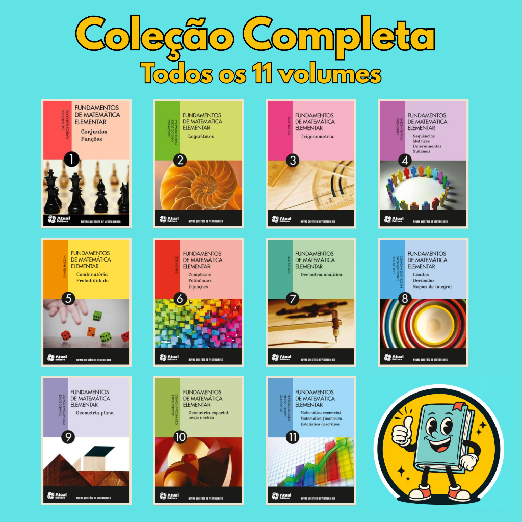 Coleção Completa Fundamentos da Matemática Elementar (11 volumes) | Livreto (A5) | Encadernado | Colorido