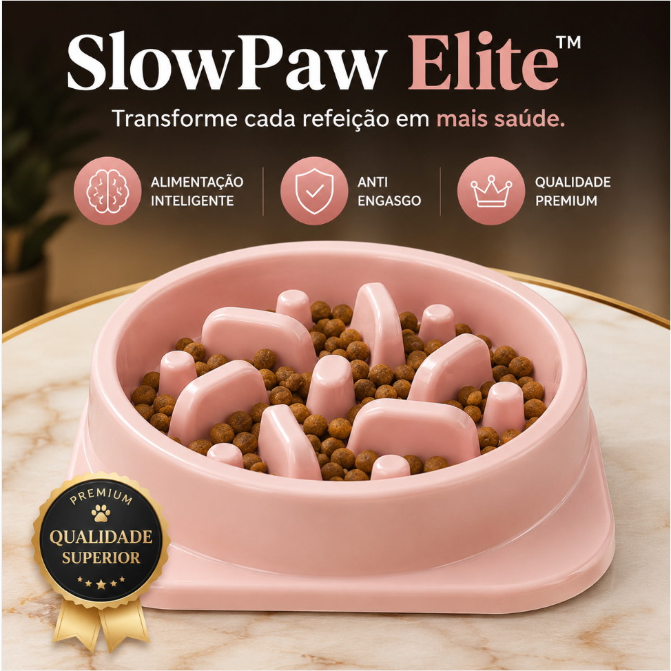 Comedouro Lento Pet Slow Feed Cachorro Gato Controle Engasgo Alimentacao 20cm