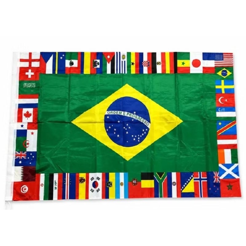 Bandeira do Brasil 150x90cm Tecido Premium Copa do Mundo 2026 Futebol Torcida Decoração