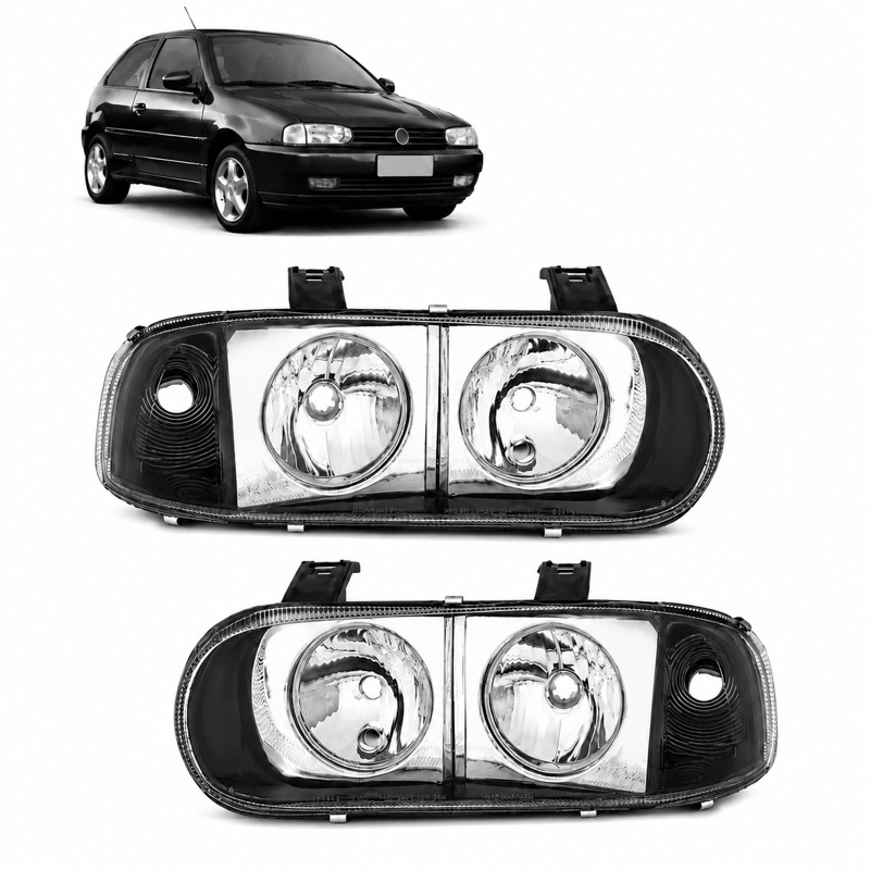 Par Farol Esportivo Gol G2 Máscara Cromada 95 96 97 98 99