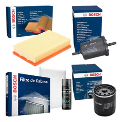 Kit Filtros Originais Bosch Cabine Ar Óleo Combustível Motor + Spray Higienizador