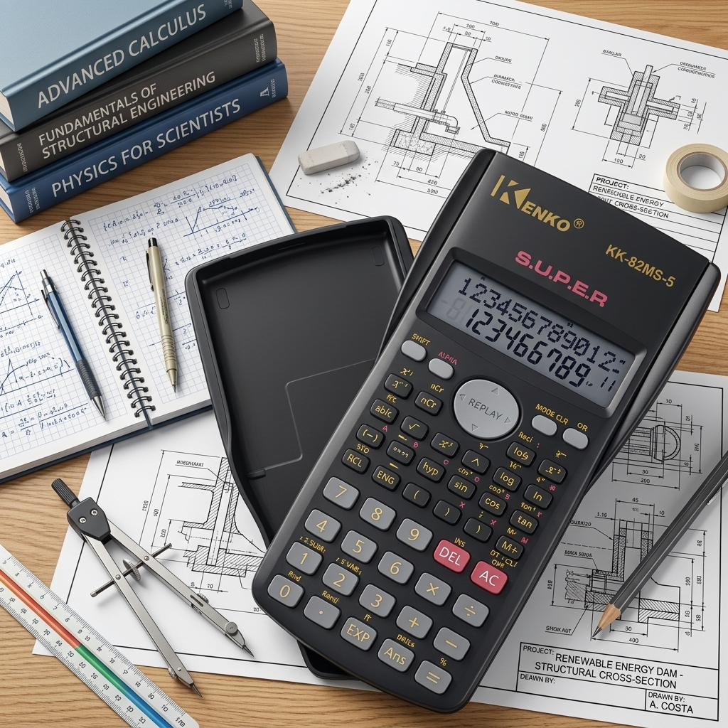 Calculadora Científica Premium 240 Funções – Display Duplo 12 Dígitos, ideal engenharia e estudos