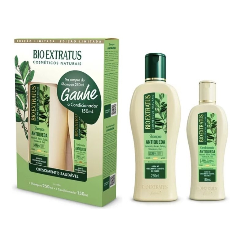 Kit Jaborandi Antiqueda Bio Extratus | Shampoo 250ml + Condicionador 150ml
