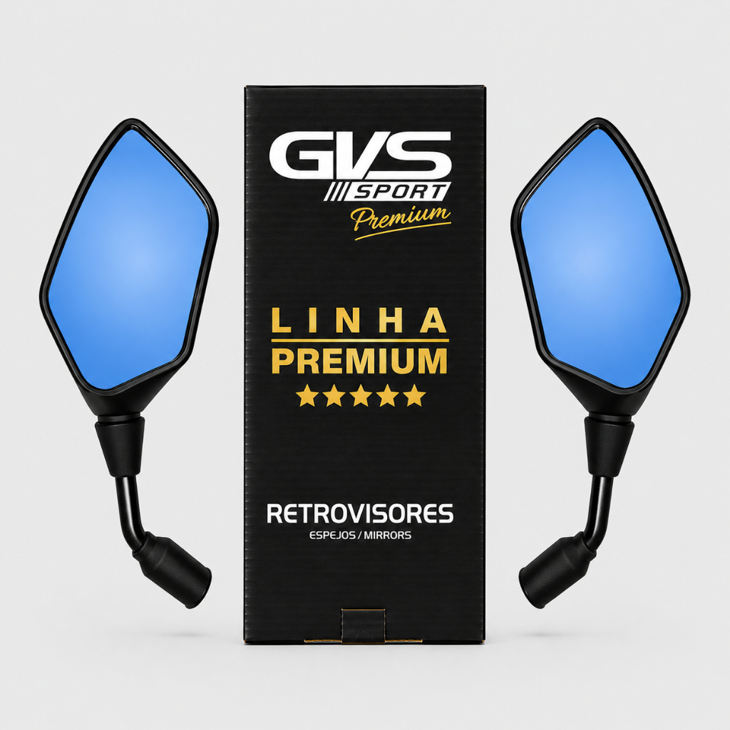 Retrovisor Moto Honda Elite 125 Convexa Azul Gvs Premium