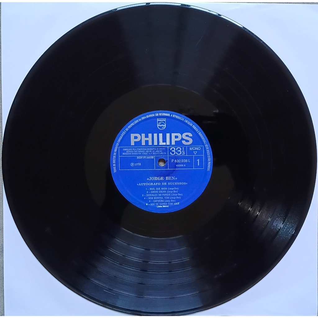 Lp Jorge Ben 1970 Autografo de sucessos vinil Funk Samba Soul MONO