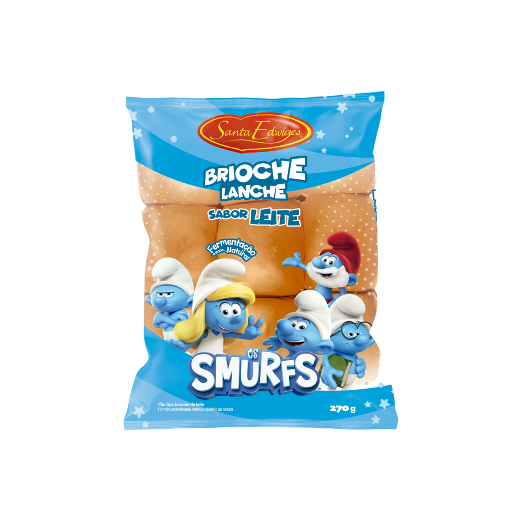 Pão Mini Brioche Smurfs Leite 270g Pacote Val. 02 07 26