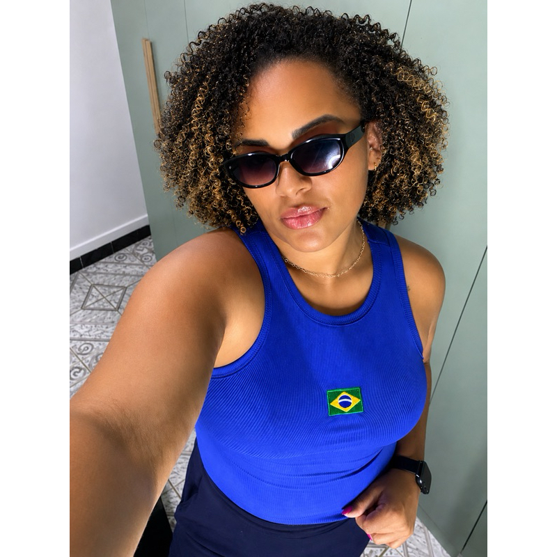 Blusinha Brasil Cropped Virgínia Amarelo Rio De Janeiro. (Blusa Do Brasil) TAM ÚNICO.1