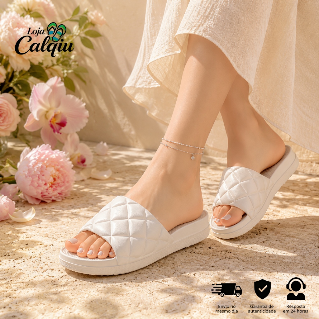 Chinelo Slide Confortável Macio Leve Antiderrapante Ideal para Casa e Dia EVA