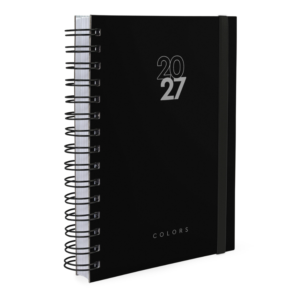 Agenda Plus Capa Dura 2027 Solid Colors Azul Marinho