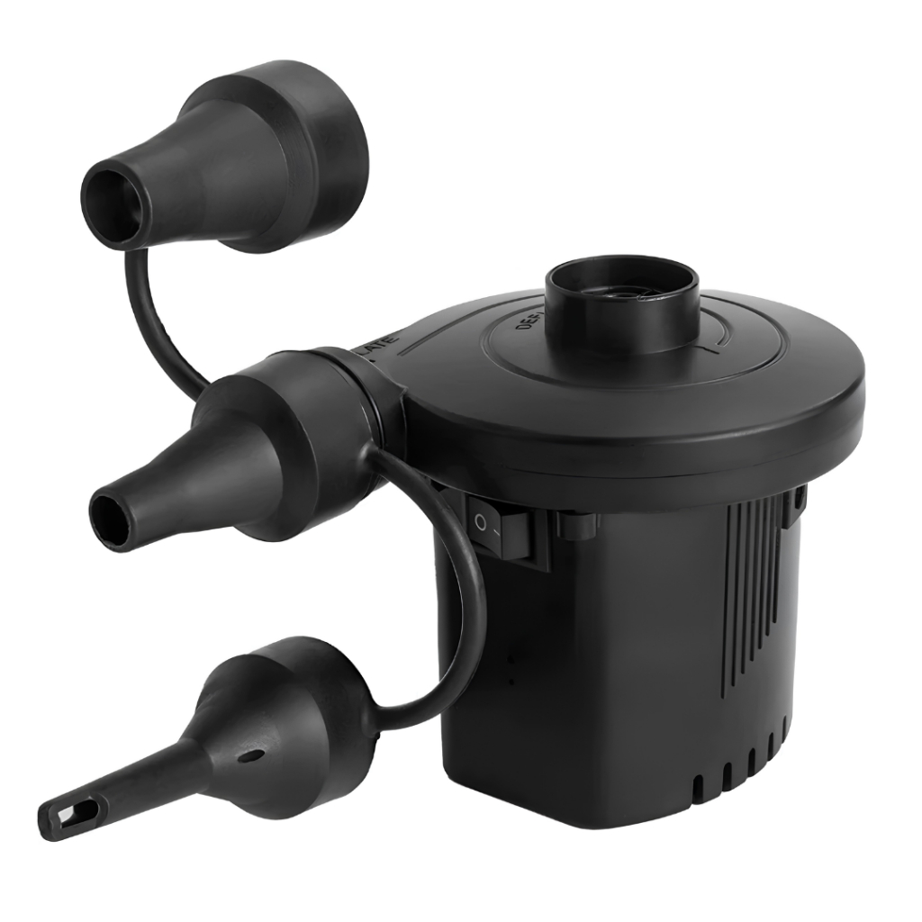 Bomba Elétrica Pneumática Portátil Bivolt+3 Bicos Para Colchão de Ar Piscina Boia Sofá Inflável