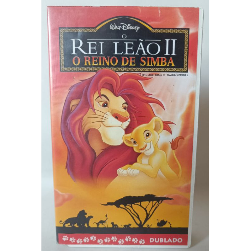 VHS O Rei Leão II 2 O Reino de Simba Dublado filme desenho infantil fita Walt Disney clássico colecionador