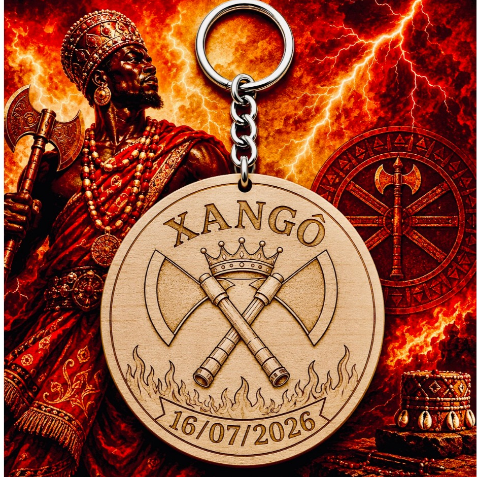 Kit Chaveiro XANGÔ COROA, para umbanda, orixás, candomblé, lembrancinhas