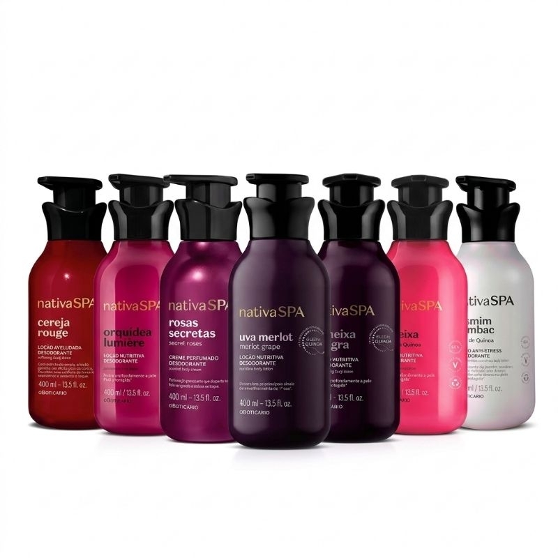 ​Hidratante Nativa Spa O Boticario Ameixa Cereja Rosas Uva Jasmin Orquídea Quinoa - Fragrância a Escolher