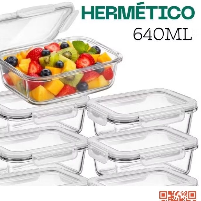 Potes de vidro para marmitas ou outras utilidades.