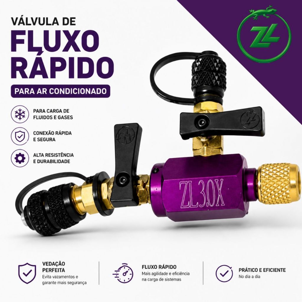 Válvula Otimizadora P/ Vacuômetro Zl3.0x 5/16 Gás R32-r410a