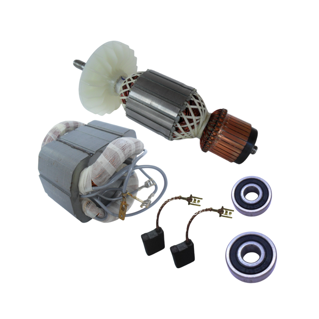 Kit GWS18-180 GWS20-180 220V Induzido Bobina Rolamentos Escova Carvão Estator Campo Esmerilhadeira
