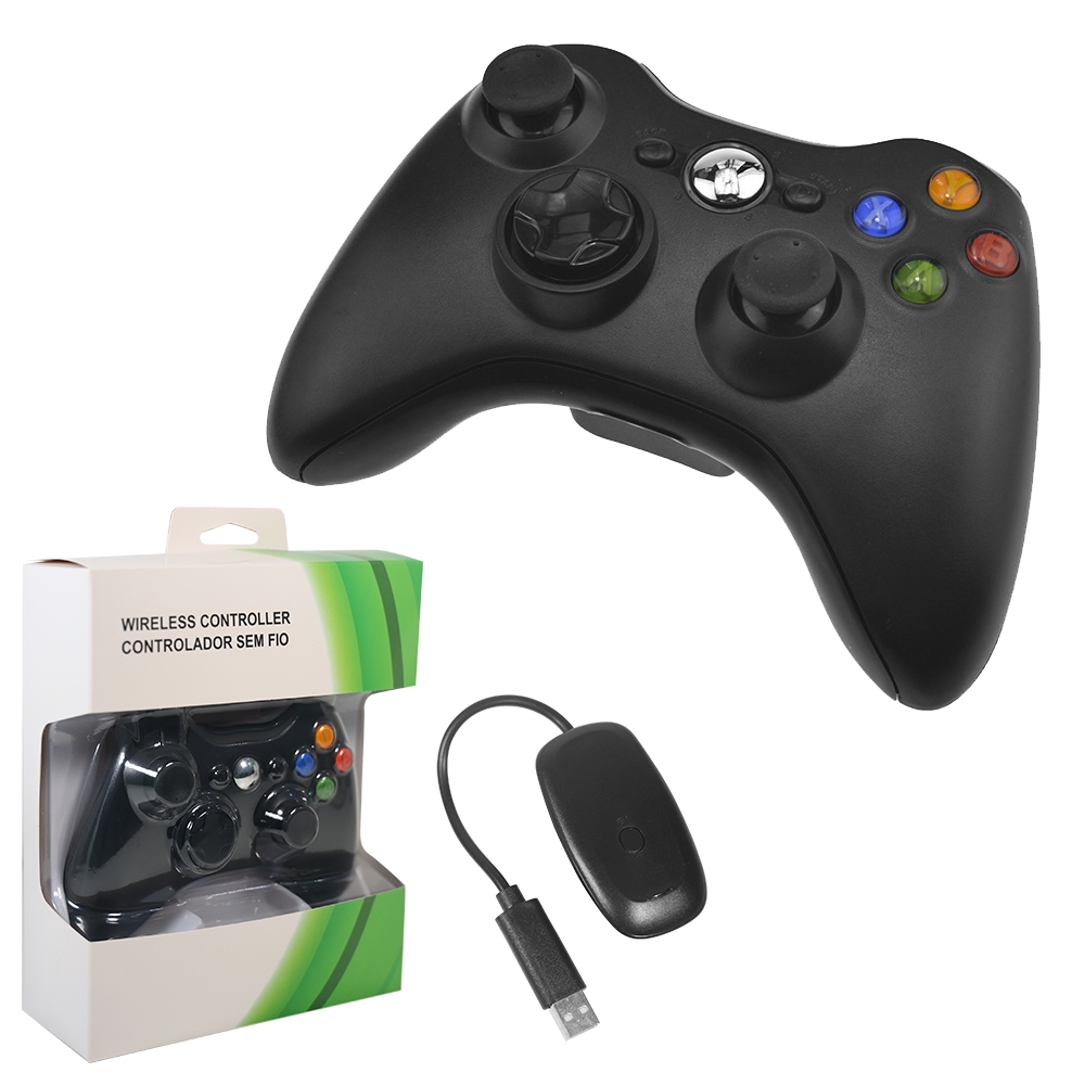 Controle Sem Fio Compatível Xbox 360 PC Windows Receptor USB 2.4G Joystick Vibração Dupla Ergonômico
