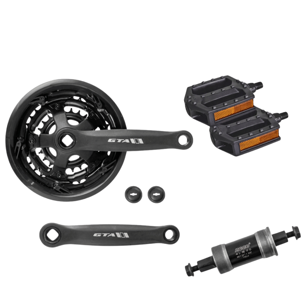 KIT Pedivela Bicicleta Pe De Vela Aro 26/29 Tipo Shimano GTA + Central Rolamento + Pedal