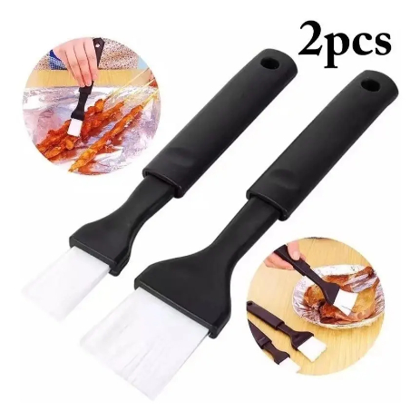 Kit 2 Pincéis Culinário de Cerdas Pães Bolos Churrasco