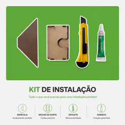 Kit para Instalação EVA Painel Ripado Laminado Rodapé - Meu Rodapé