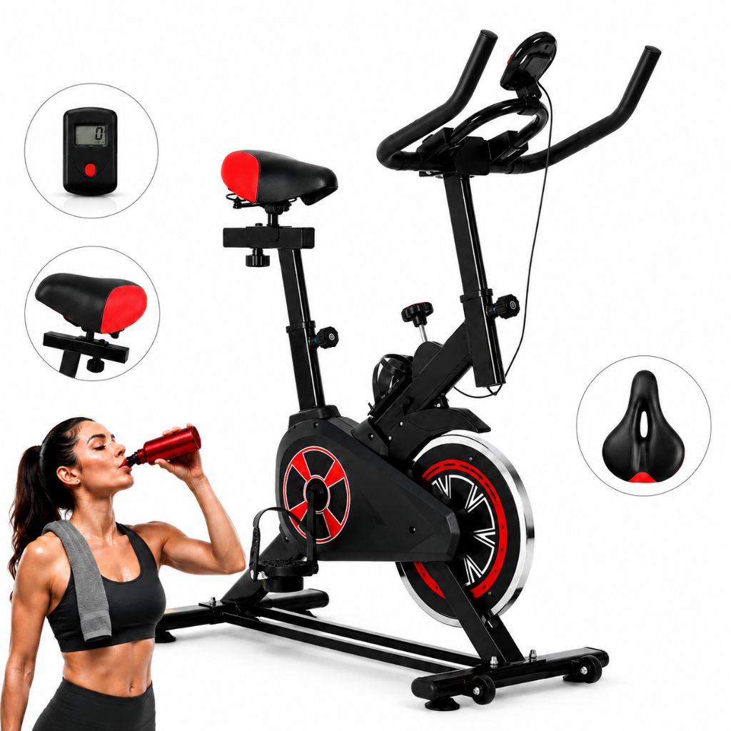 Bicicleta Ergometrica Profissional Bike Spinning 8kg Inercia Bicicleta Fitness Com Balança Corporal