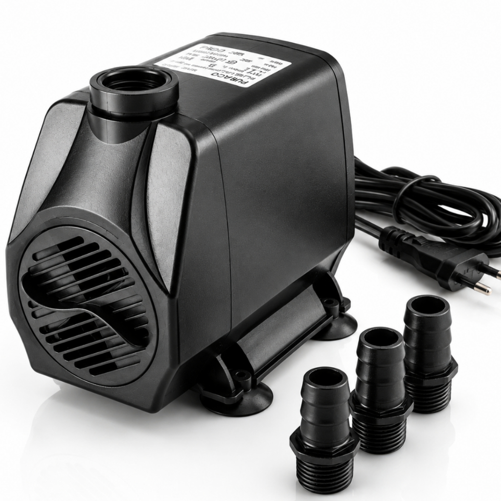 Bomba Submersa 4000 L/h para Lagos, Aquários e Fontes – Elevação 4m – Silenciosa