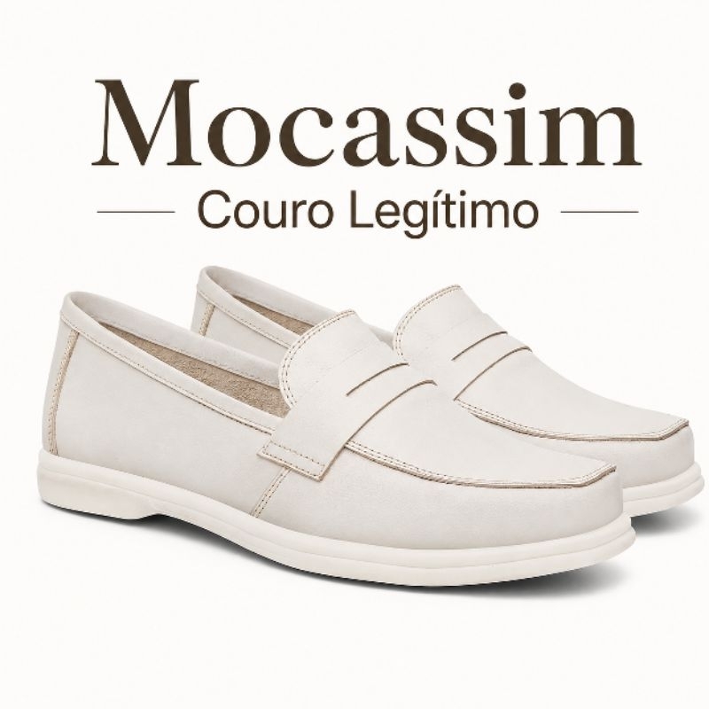 Mocassim Feminino Slim Leve Macio Elegante Confortável Antiderrapante Casual do 34 ao 39 Couro 100% Legítimo