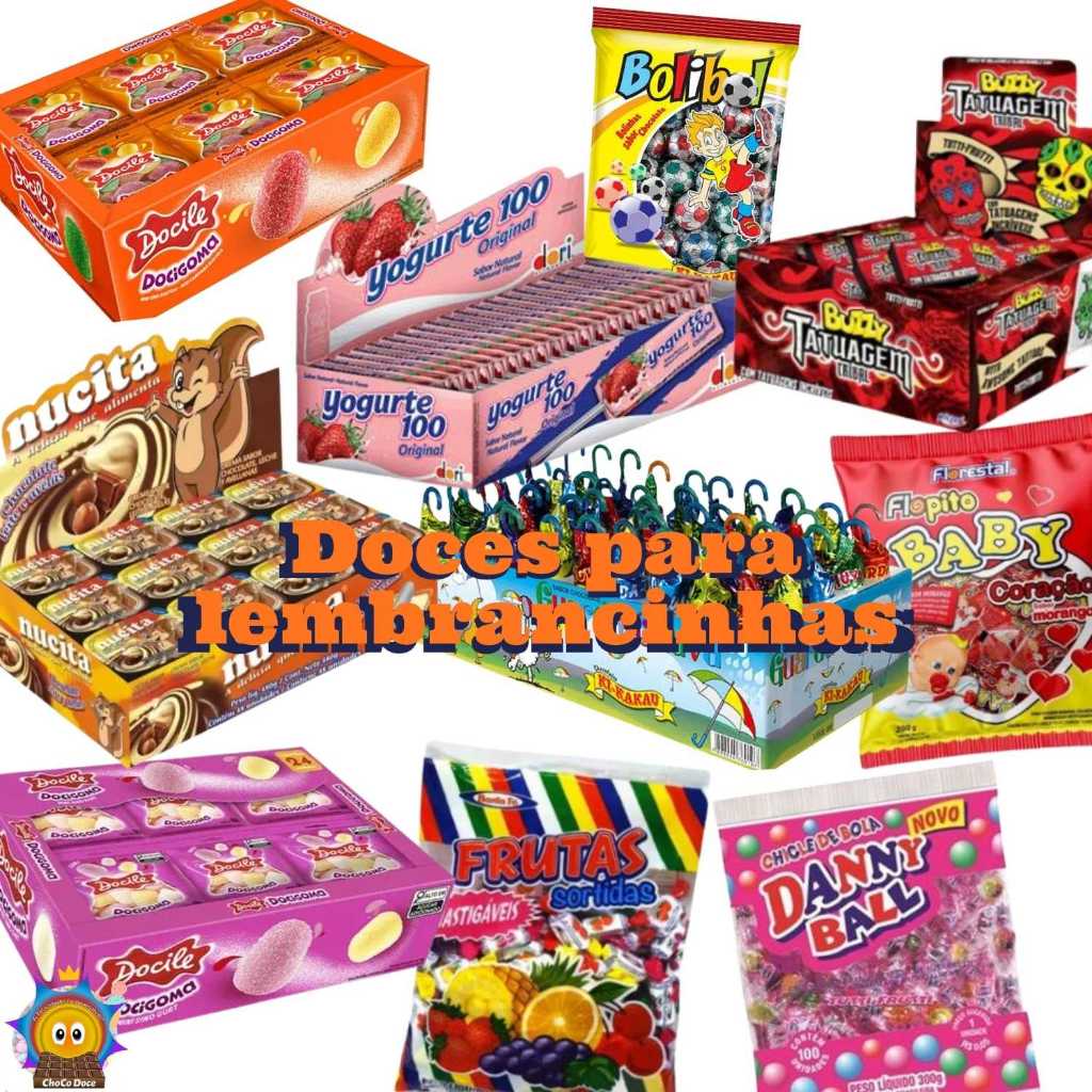 Kit Doces Guloseimas Lembrancinhas Saquinho Surpresa Lancheirinha Aniversário Festa Infantil