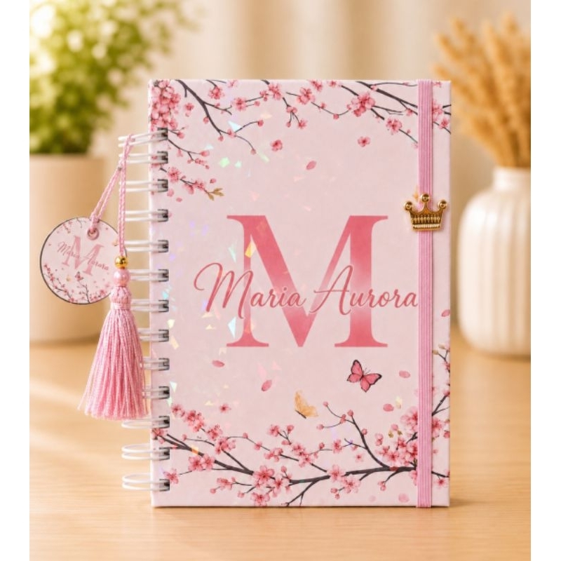 Caderneta de Vacinação Personalizada para Meninas - Alfabeto Borboleta com Capa Holográfica
