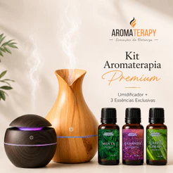 Umidificador de Ar + Essências Premium Vaporizador Premium de Ambiente Essências Difusor De Ar