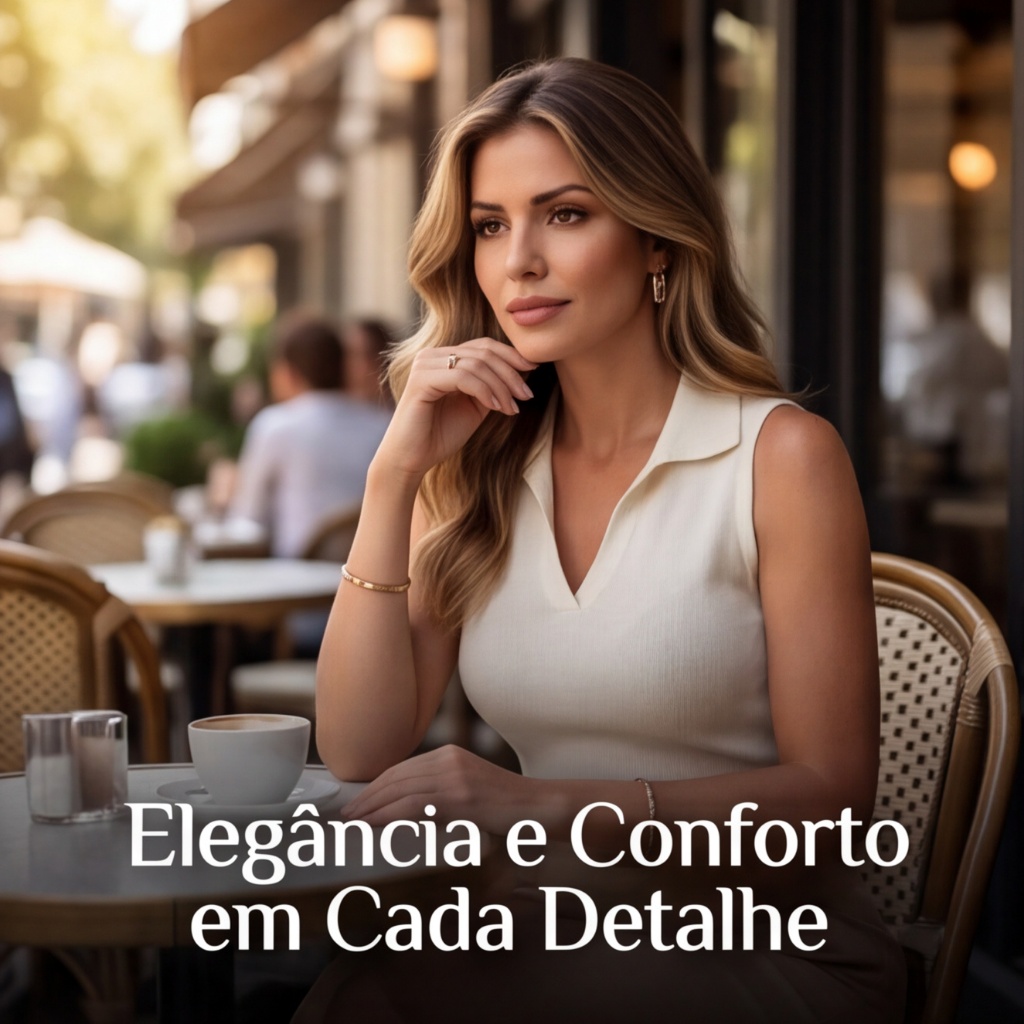 Blusa Regata Feminina Gola Polo Tricô Modal Premium Sem Mangas Look Casual Elegante
